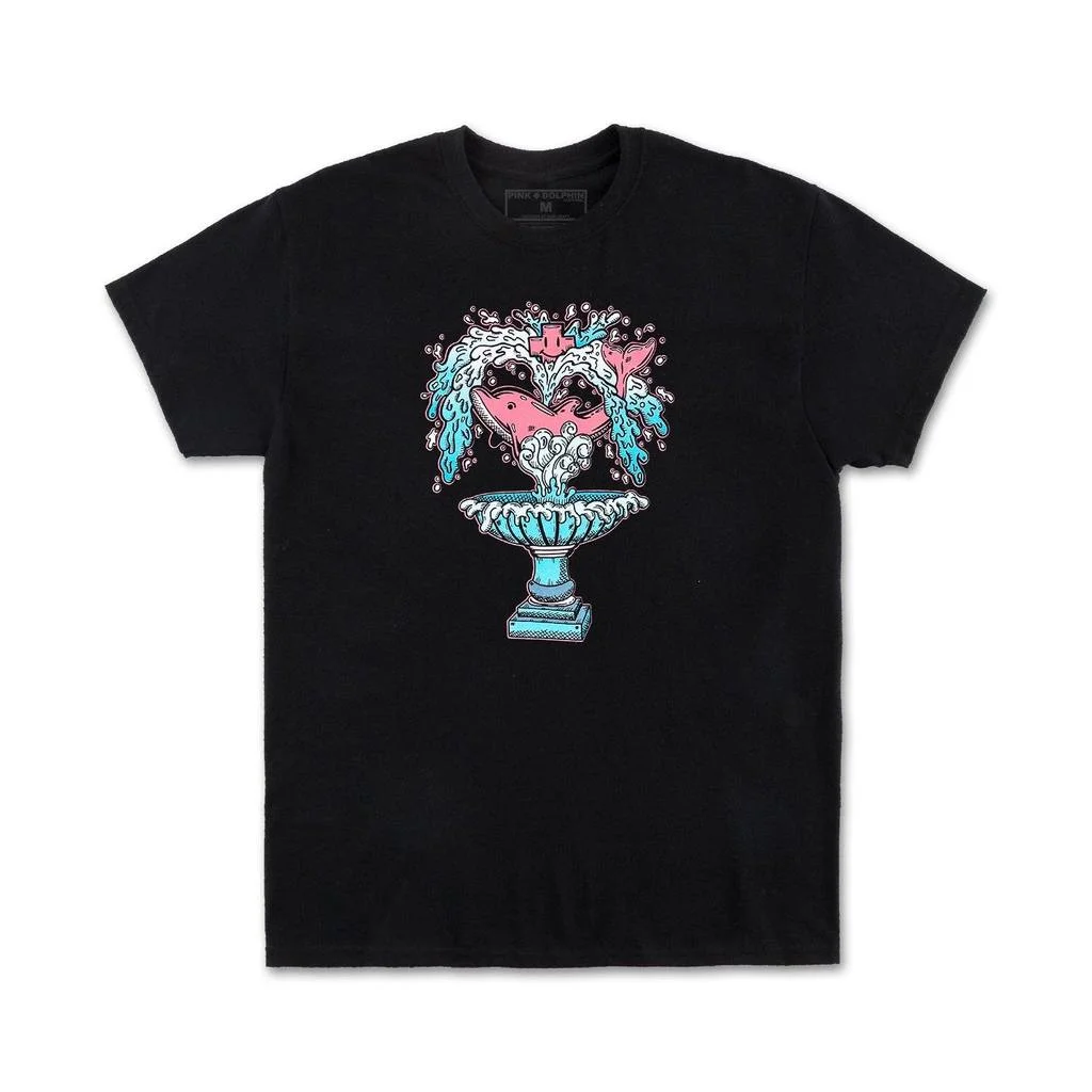 Pink Dolphin Wave Fountain Tee Summer '19 (Black)