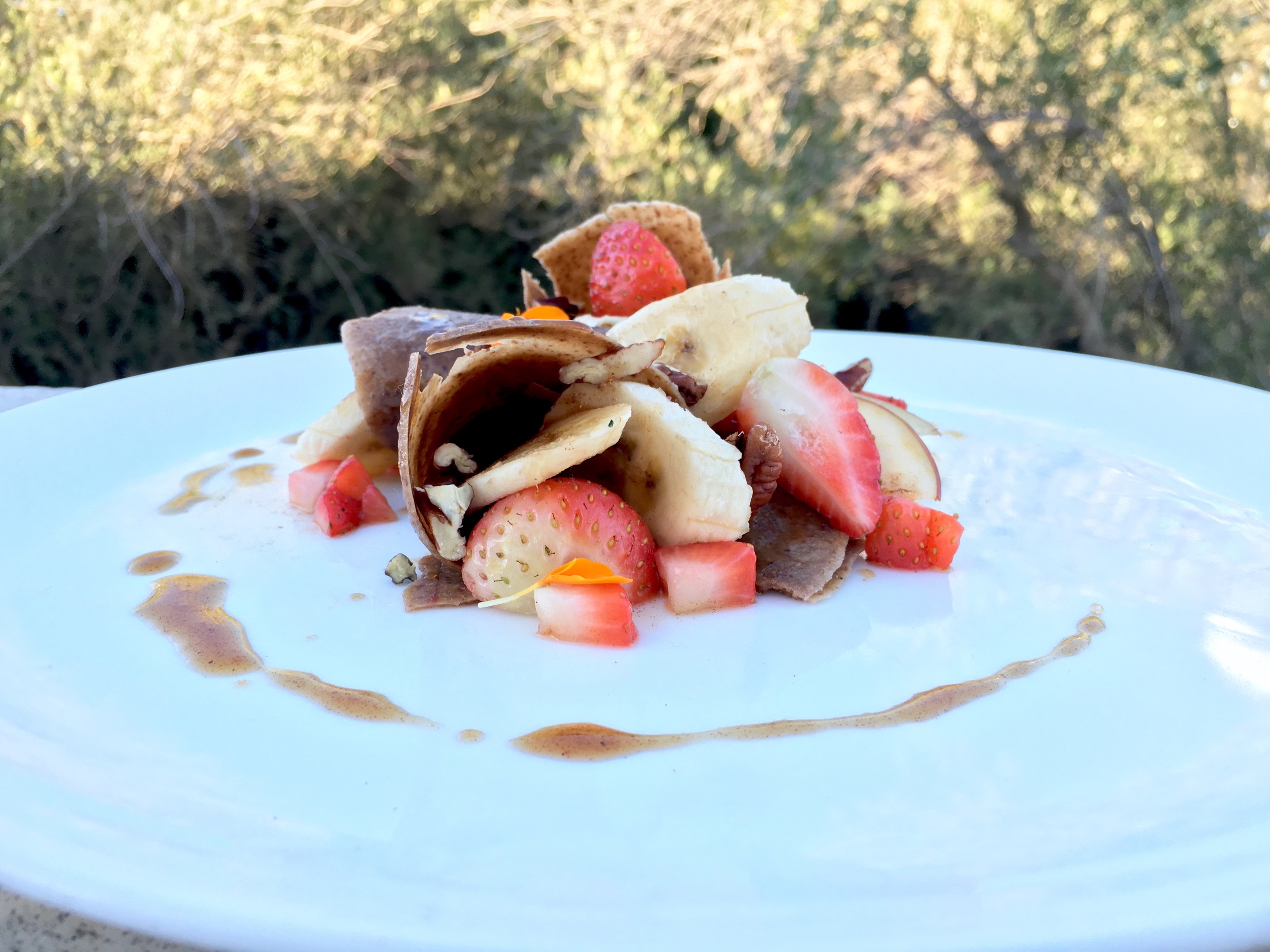 Sweet Maple Pancakes // Sprouted buckwheat / Pecans / Mixed fruit. Perfect for brunch!