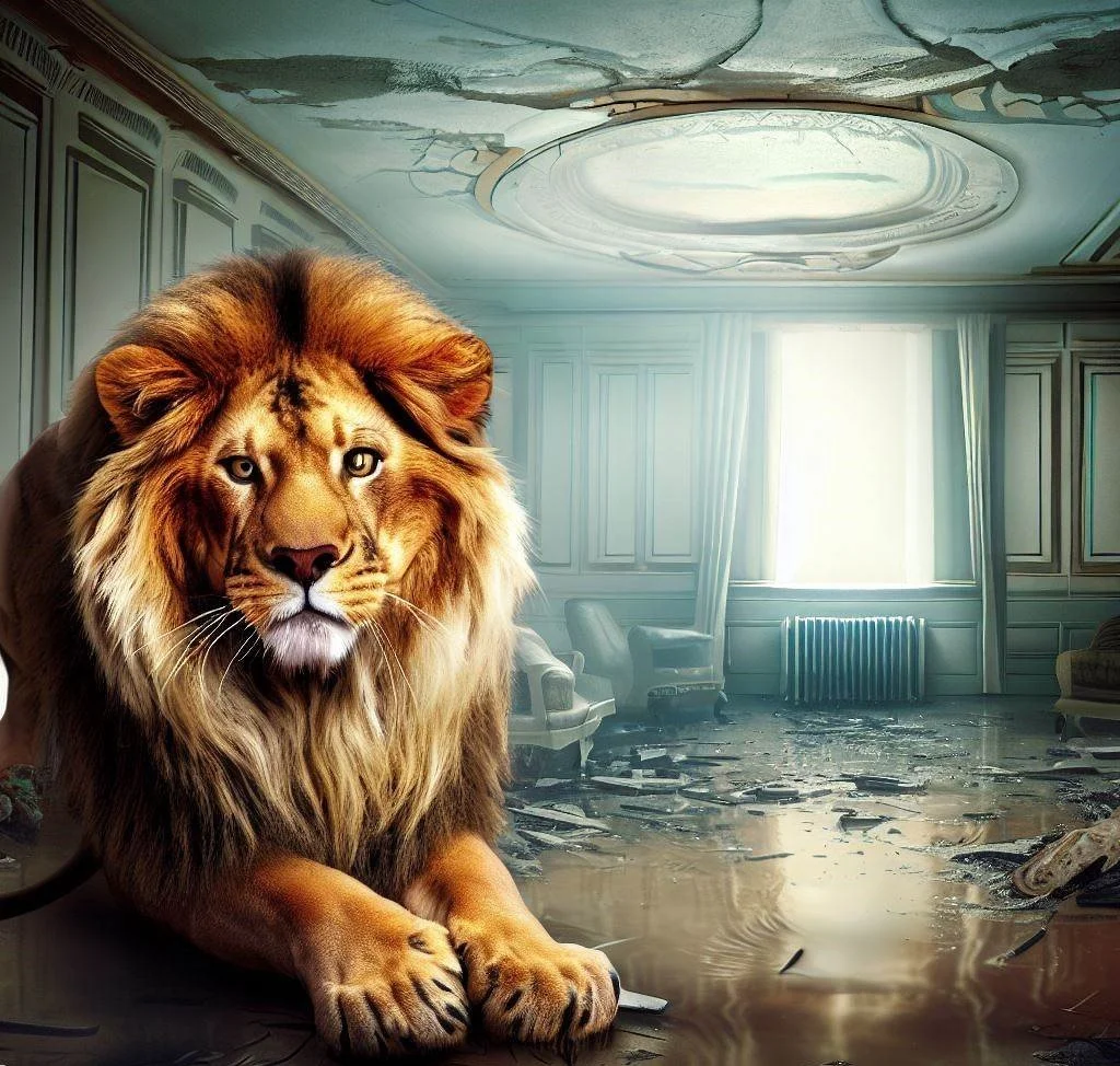Lion Water damage.jpg