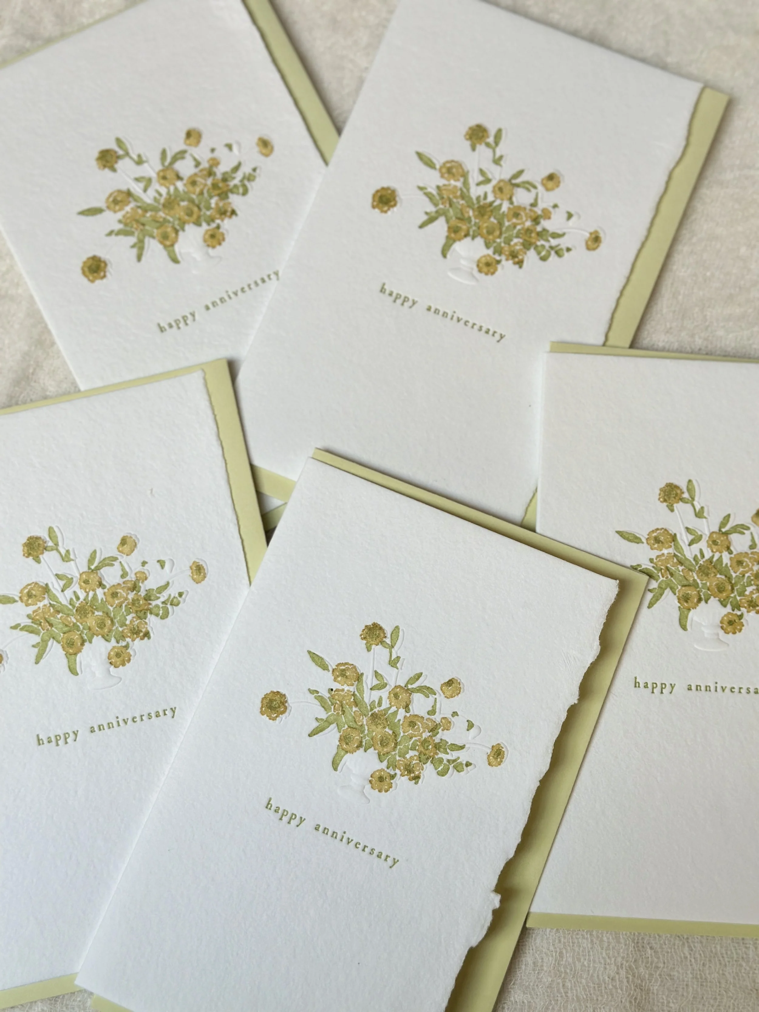 Elegant Floral Anniversary Greeting Card