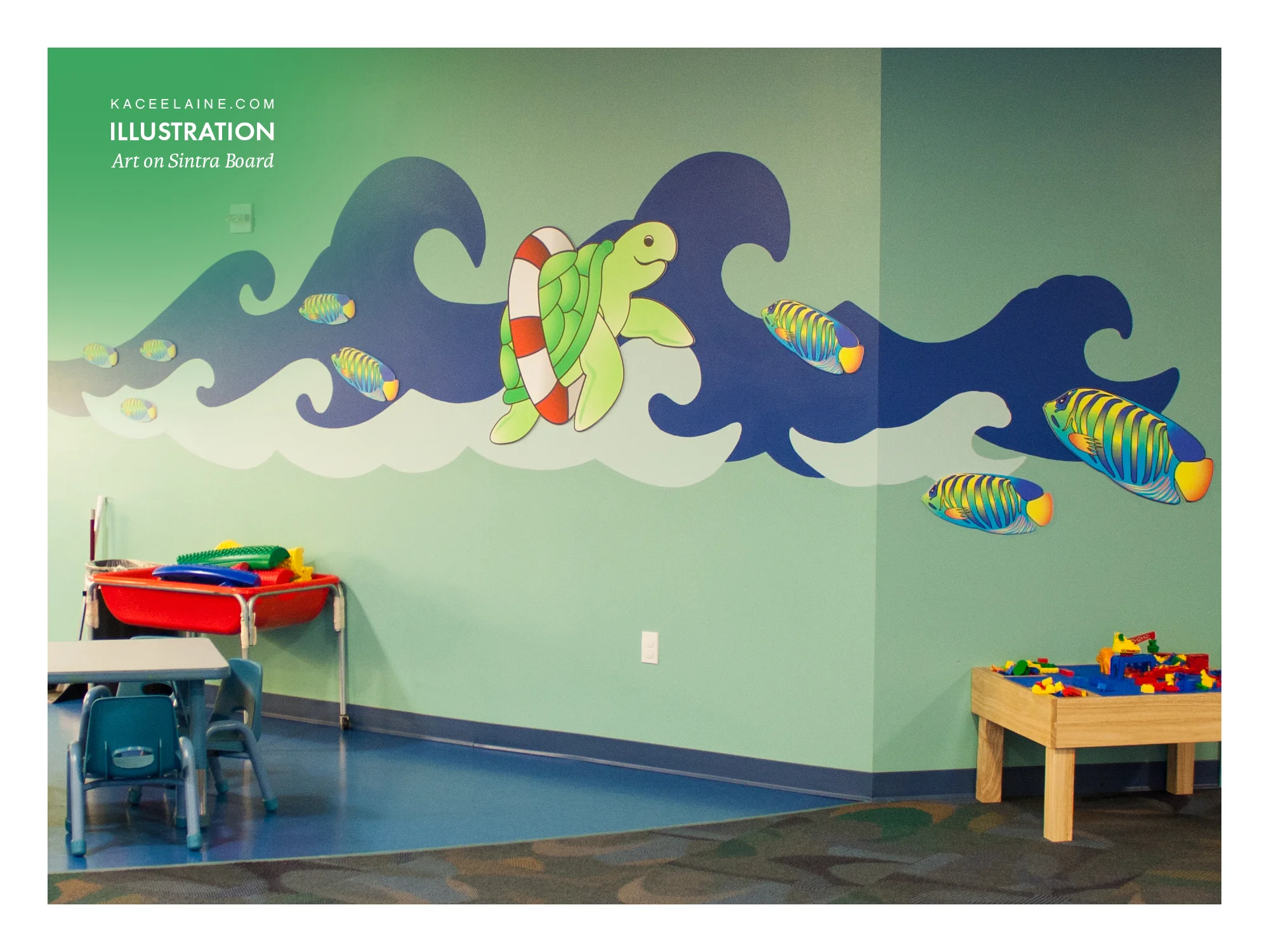 Ocean Illustrations on Sintra Board