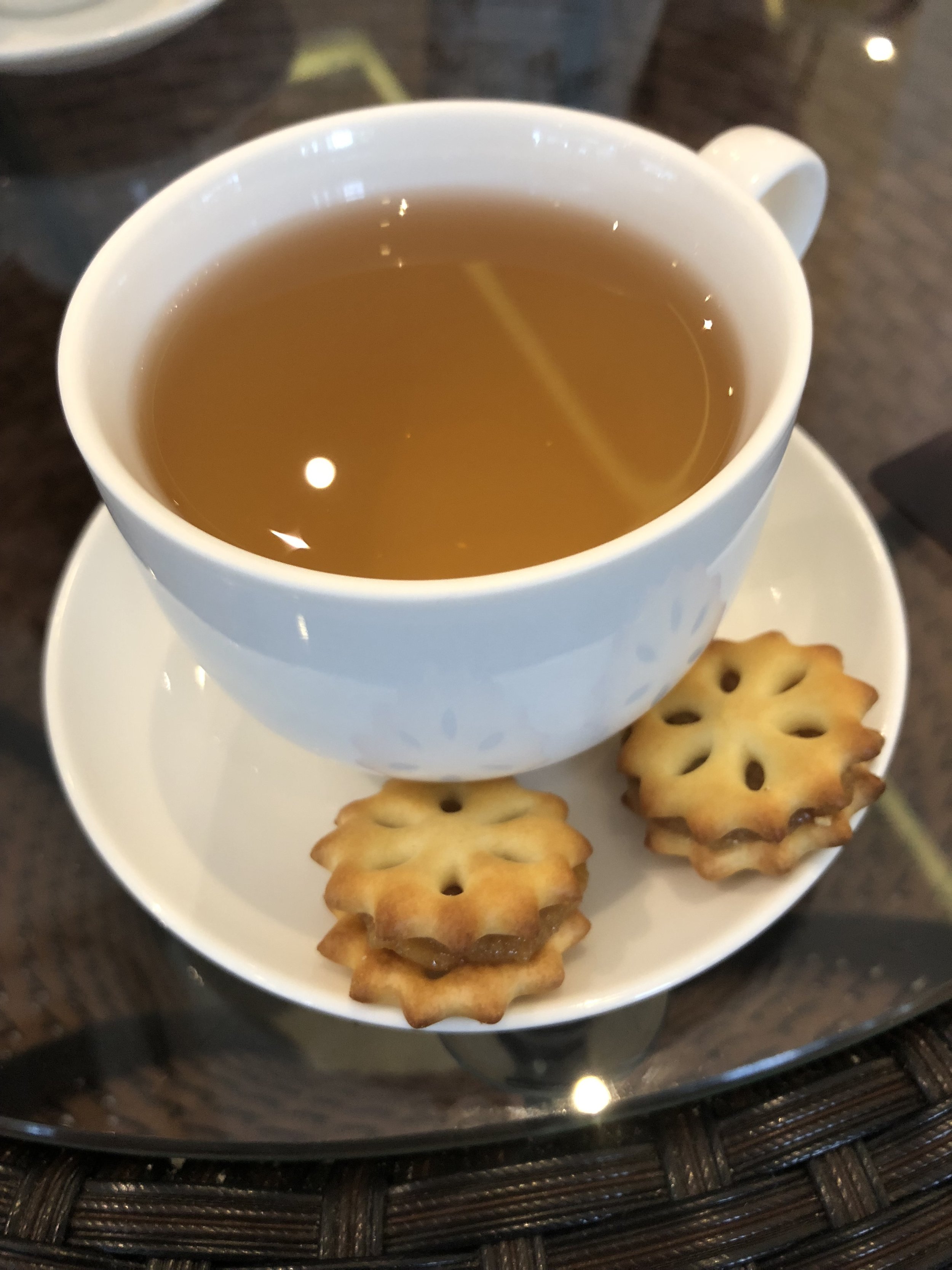 Complimentary tea and cookies