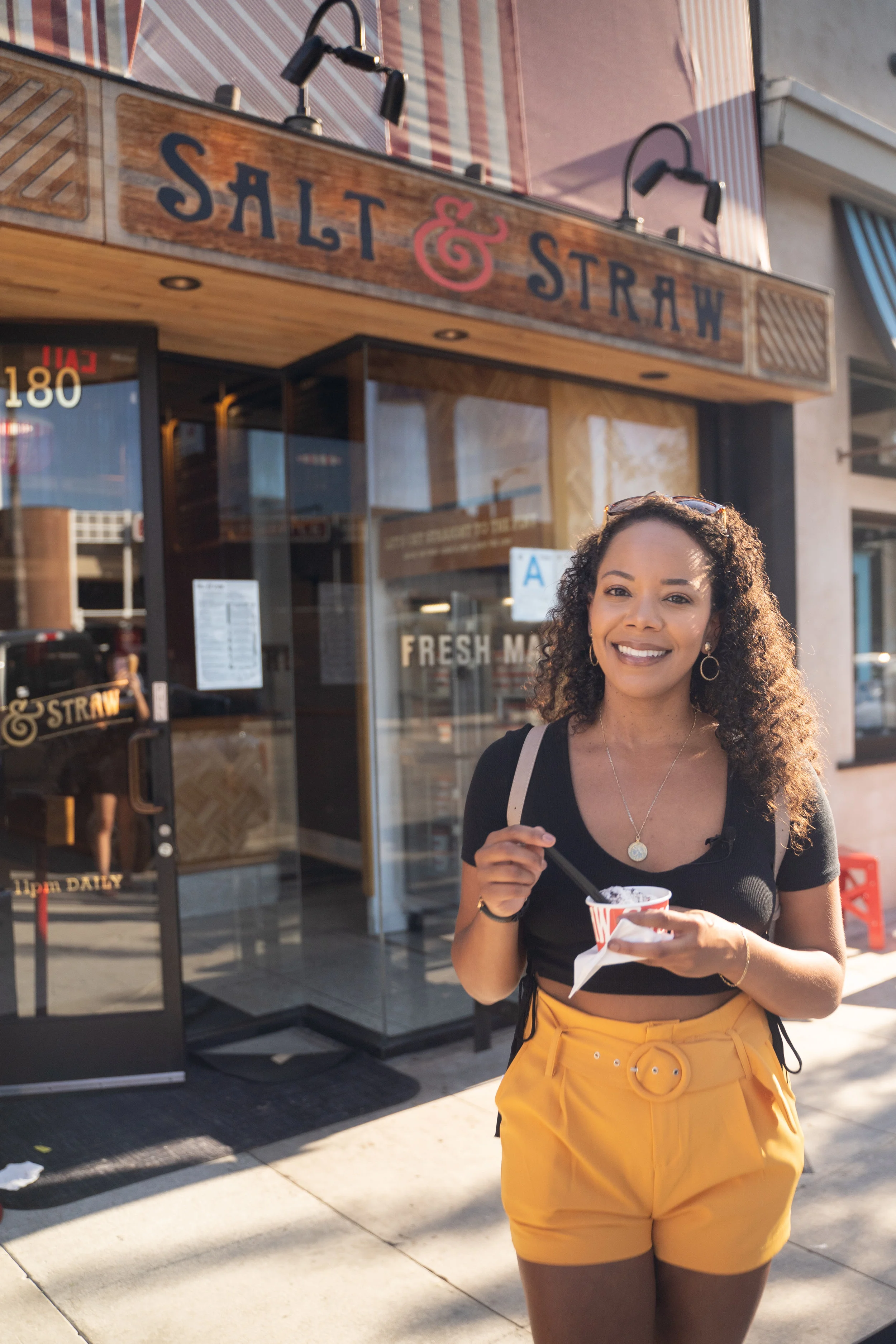 Tiffy enjoying Salt and Straw