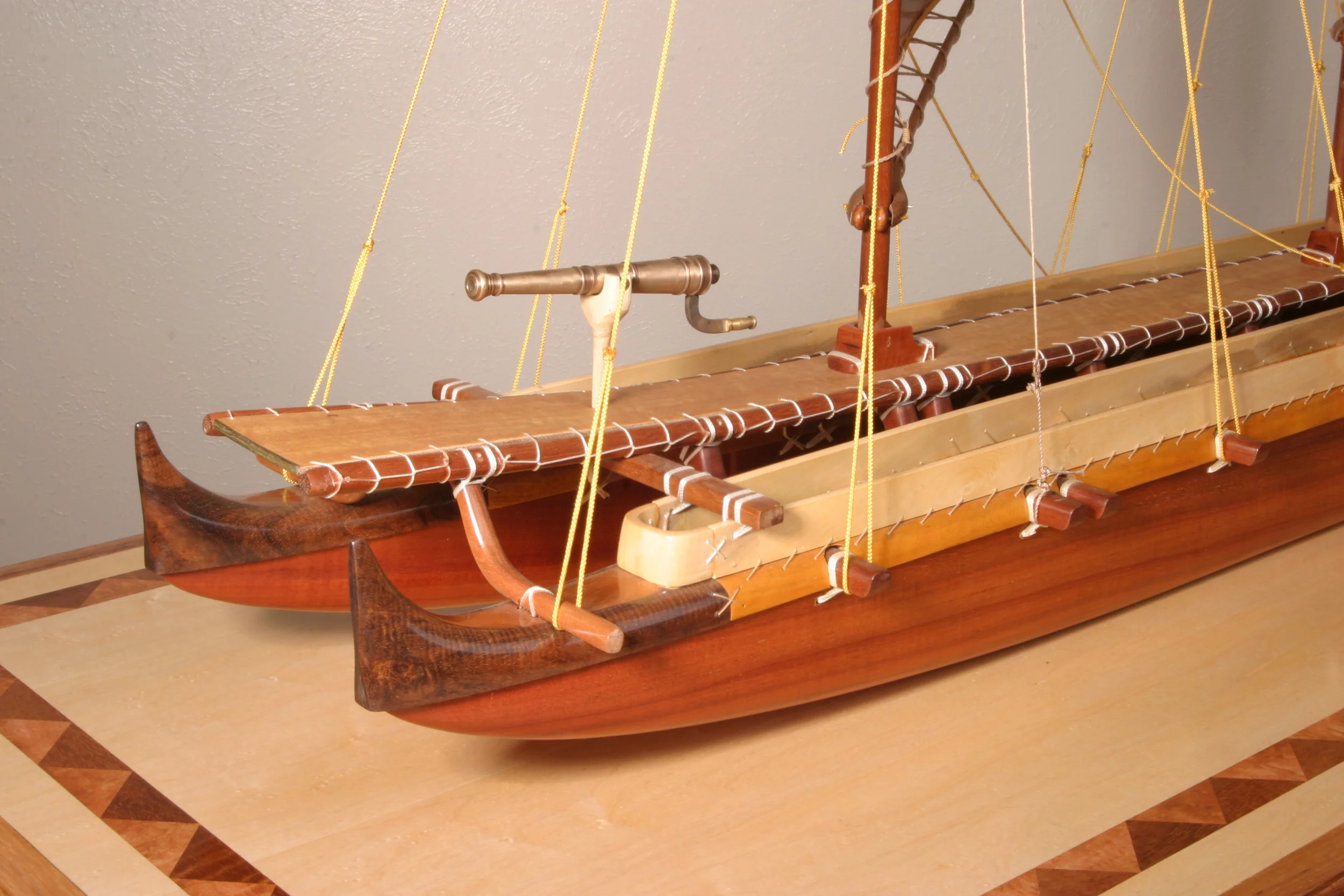  The cannon, long by 4 inches was fully milled in bronze. 