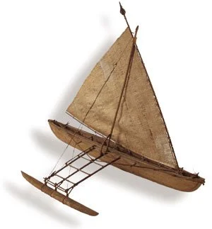 Nauruan canoe.