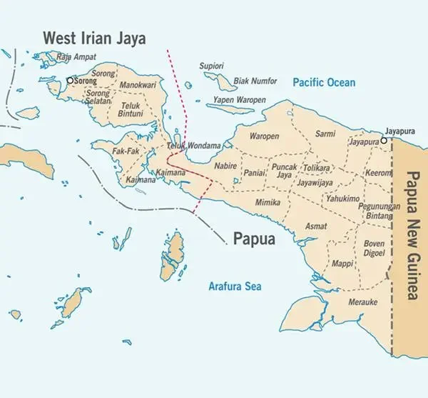 Irian Jaya map