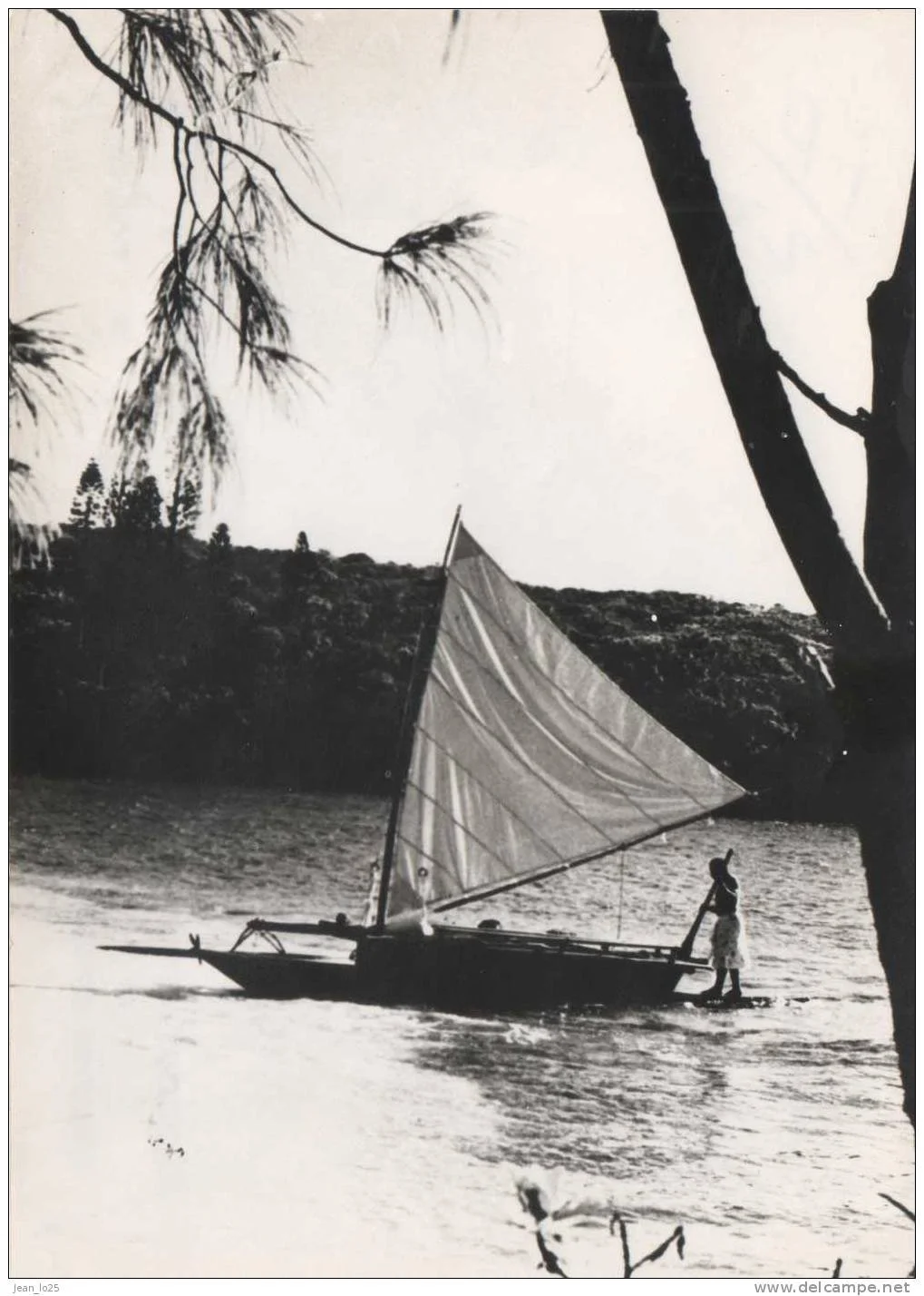 New Caledonia East Coast with leg-of-mutton sail.