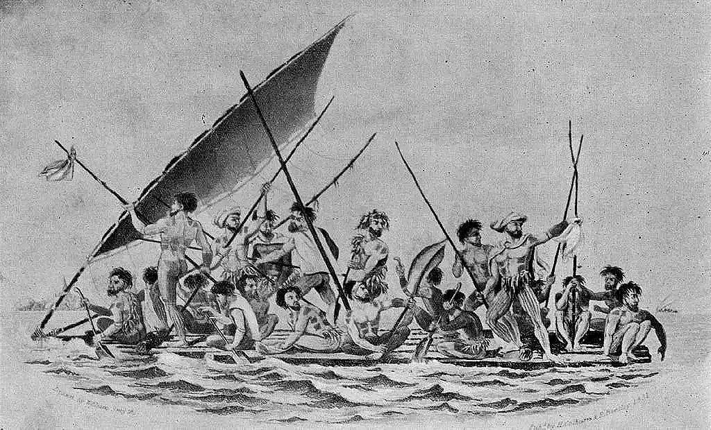 Mangareva raft.