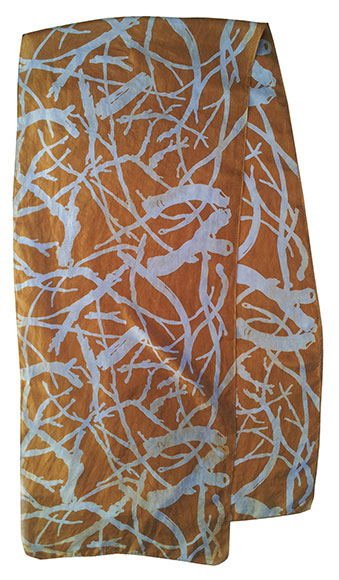 Sticks neutral-blue on copper