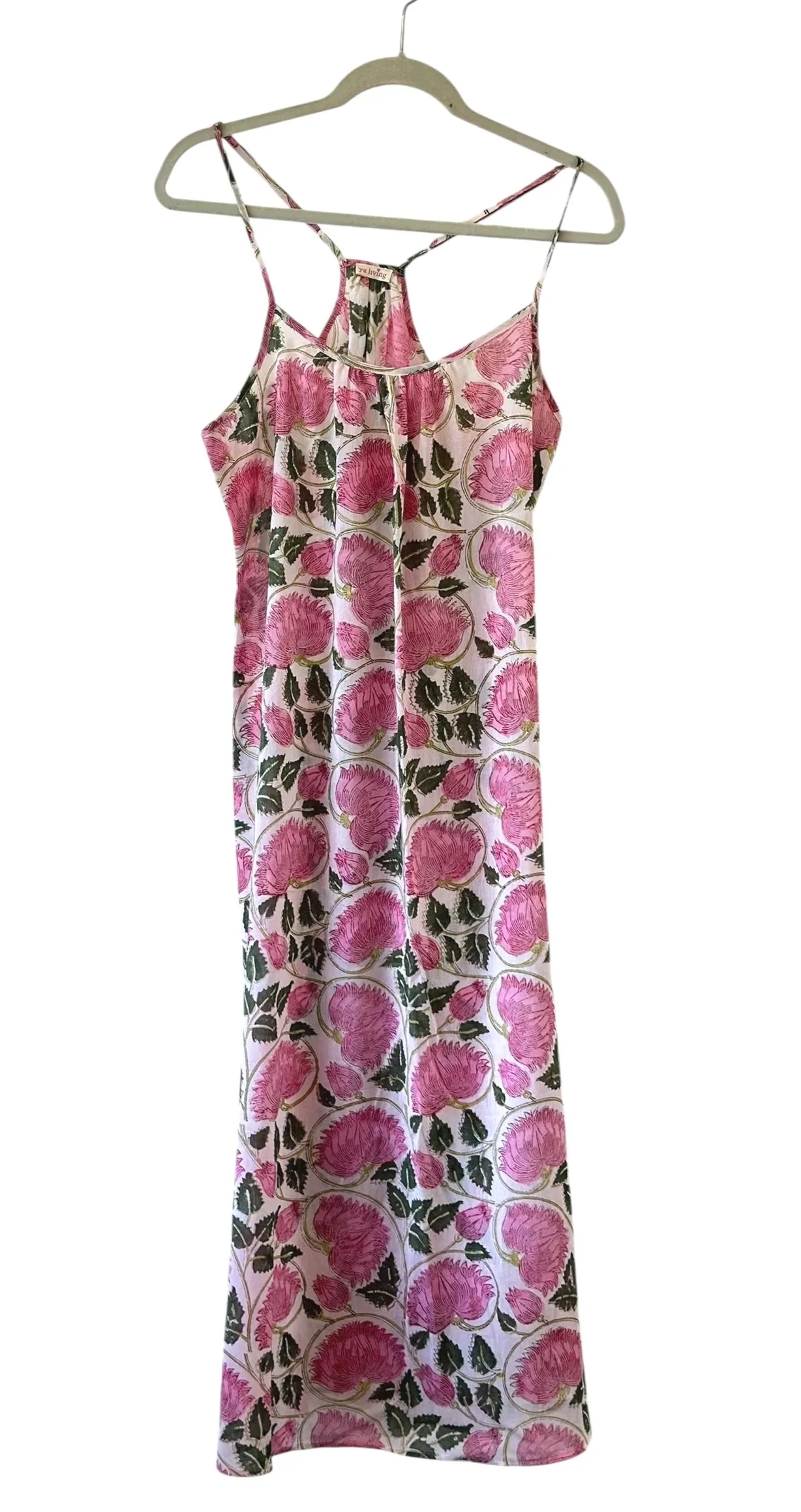cotton gingham dress Gingham Print Long Dress
