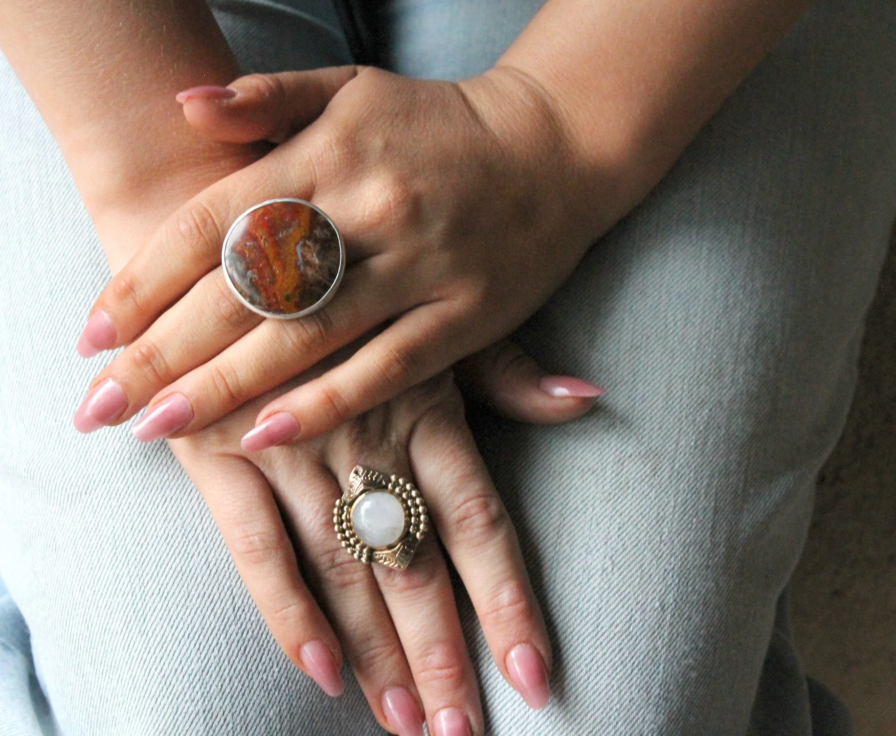 Silver jasper and gold moonstone rings.jpg