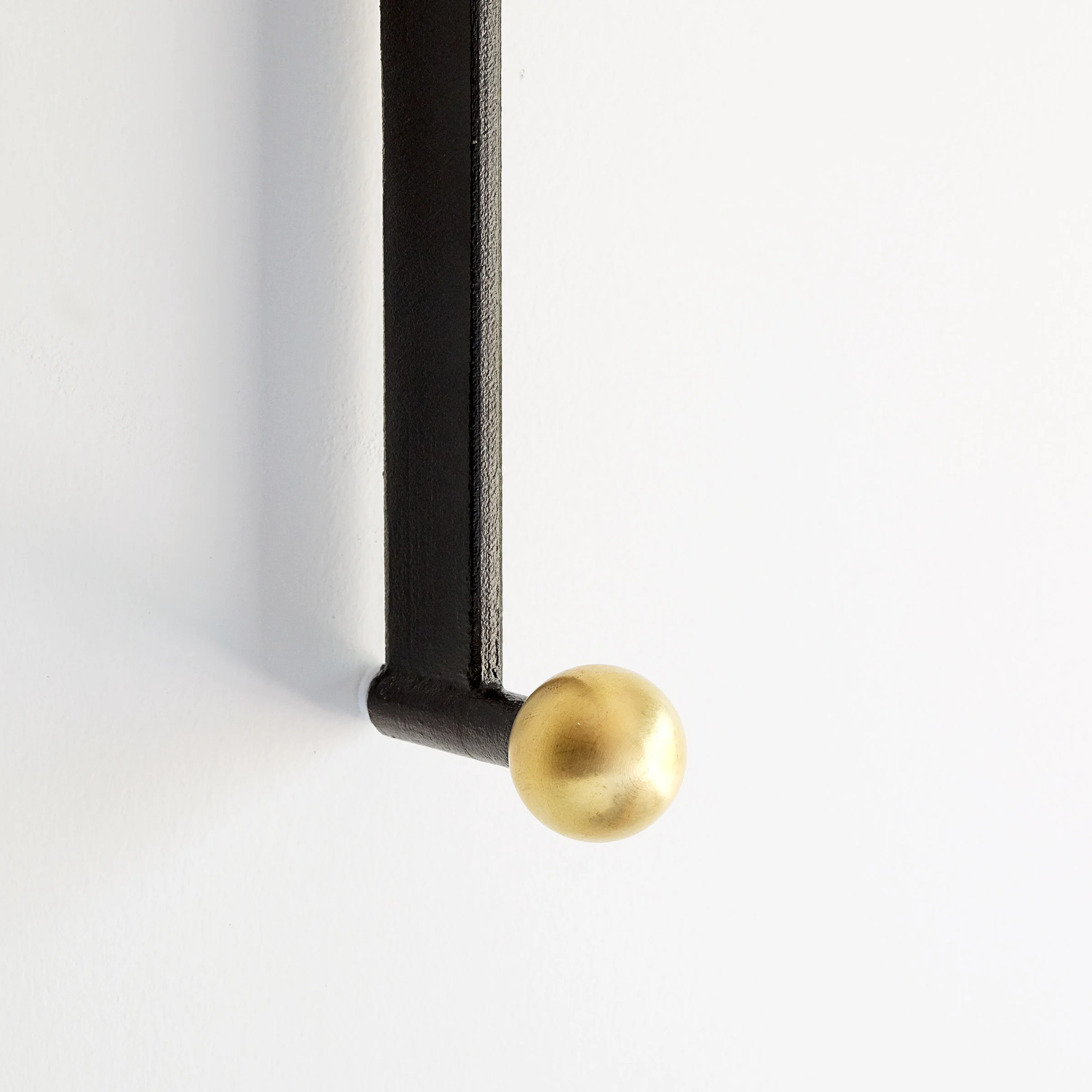 Hook Sconce brass knob detail