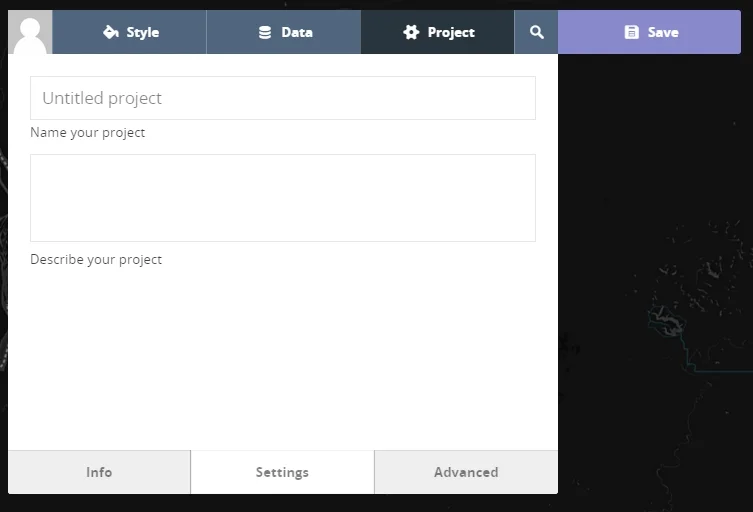 8 - Zoom to your data, name your project to share with others, and save your project.