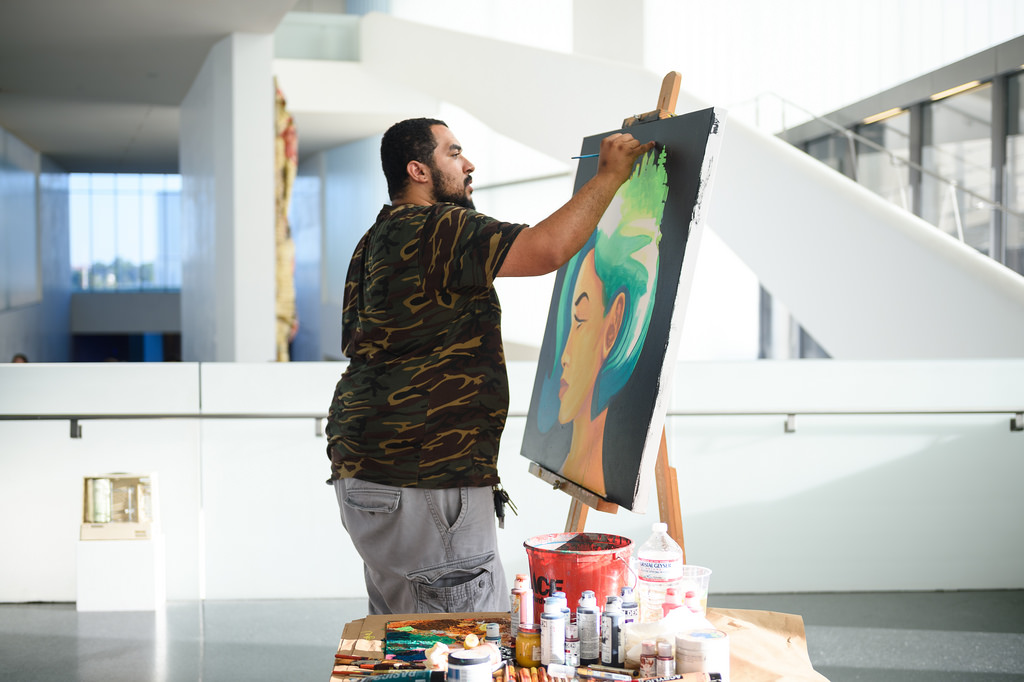 Live Painting at the Nelson Atkins Museum's Third Thursday Event, "Emerald City", July 2016