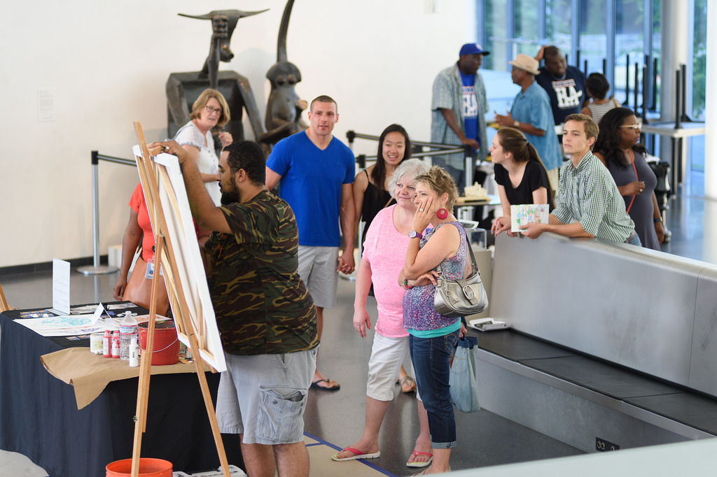 Live Painting at the Nelson Atkins Museum's Third Thursday Event, " Emerald City", July 2016