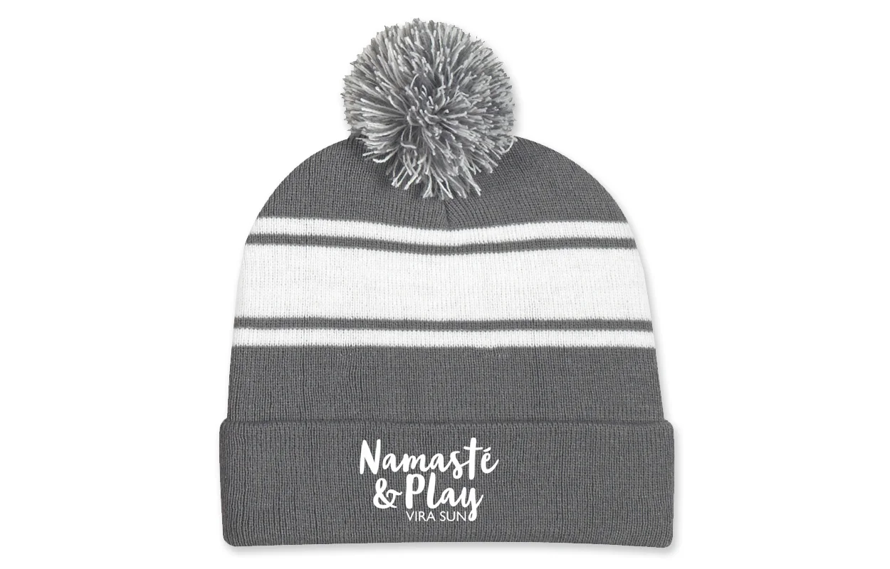 VIRA SUN | Namasté and Play Beanie - Grey / White