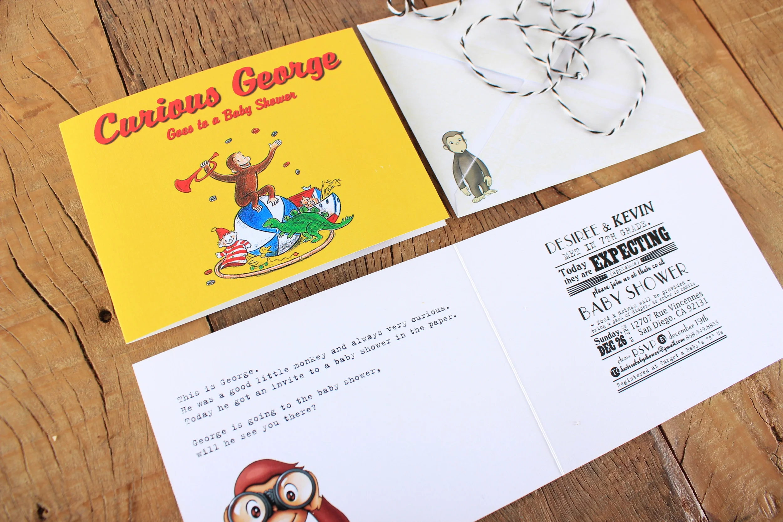 curious george invite for personal use only