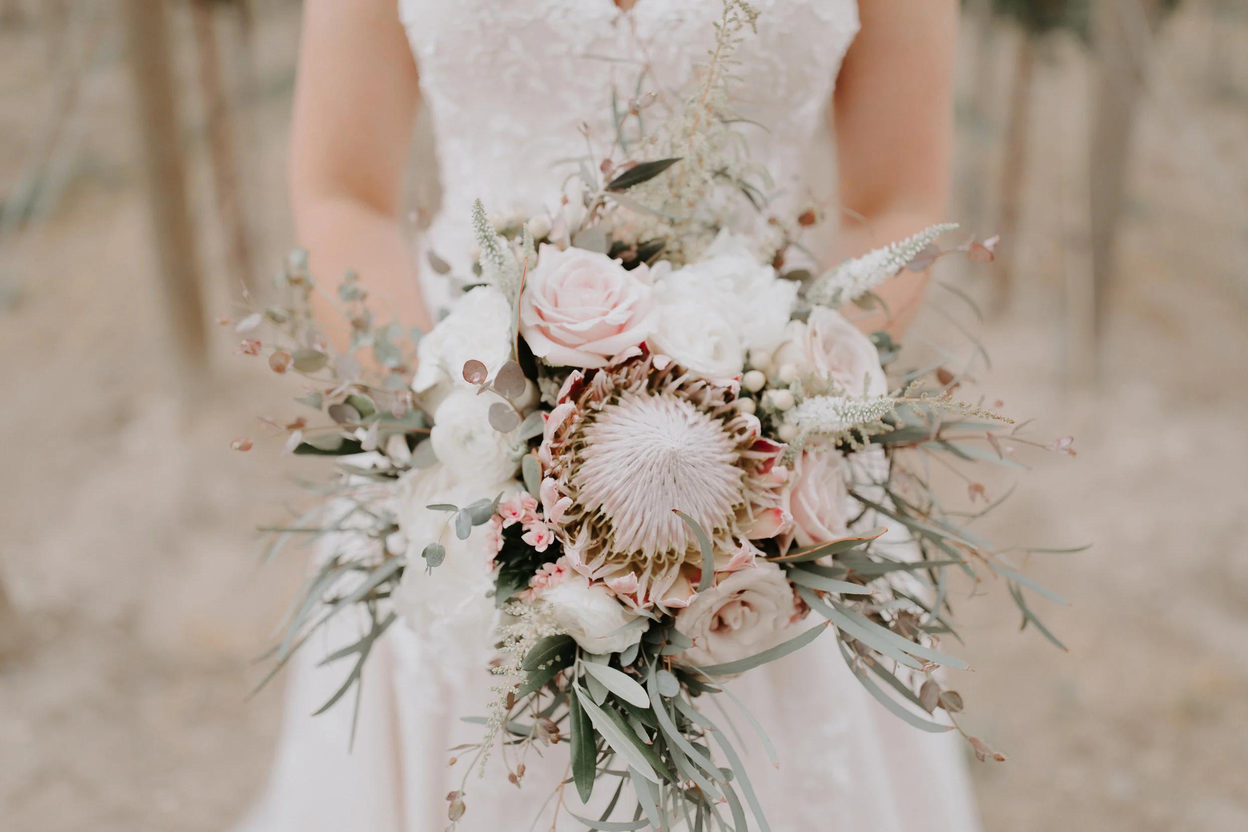 Protea Bouquet in Wine Country