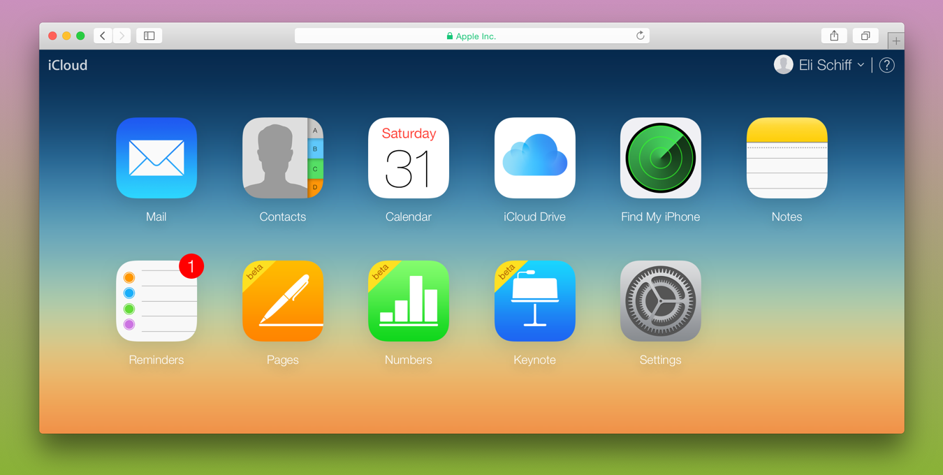 Apple's palette on iCloud. It looks pretty similar to a default Photoshop gradient.