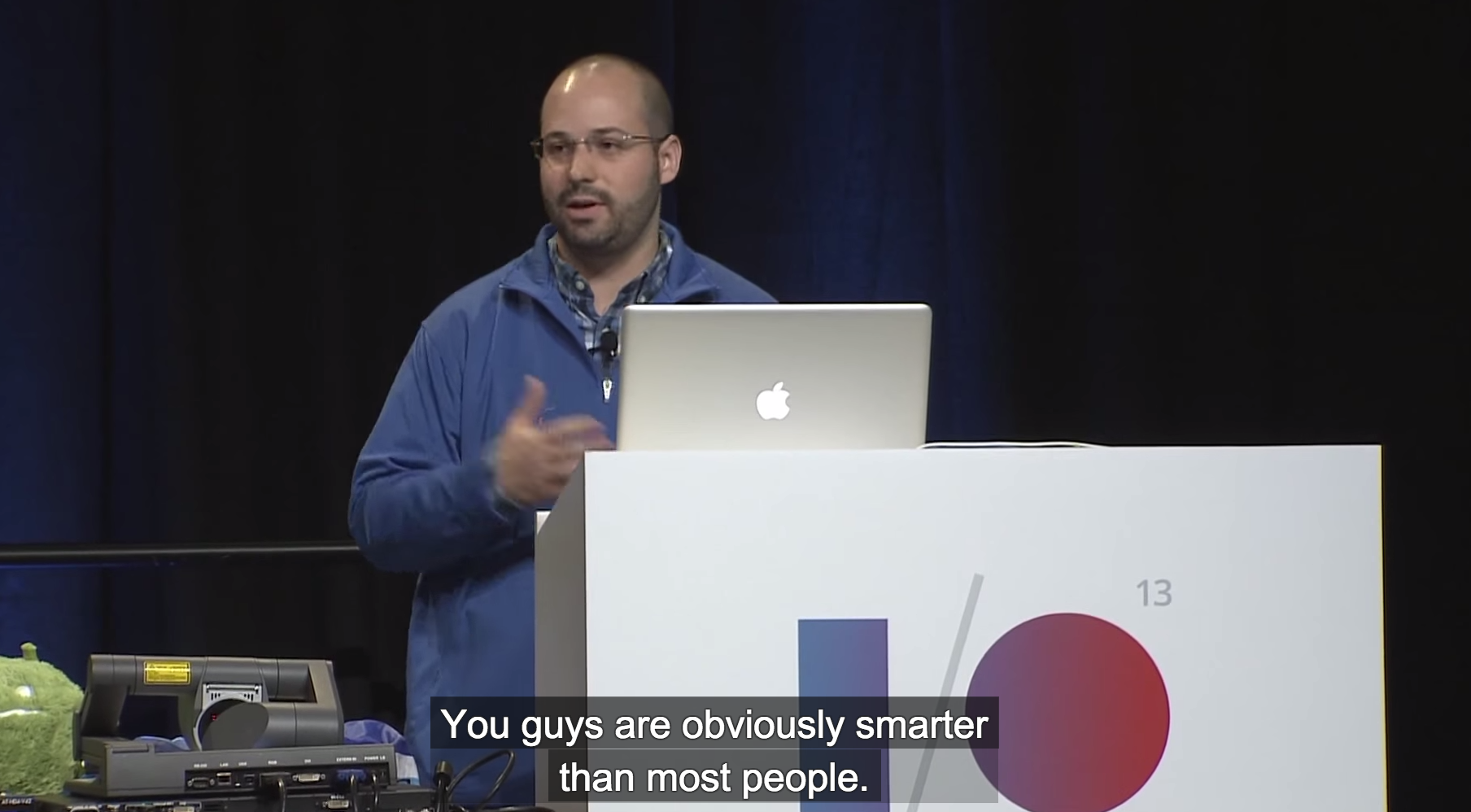 At Google I/O Alex Faaborg, Staff Designer for Android, made sure to impress on his fellow employees how much “smarter than most people” they are.