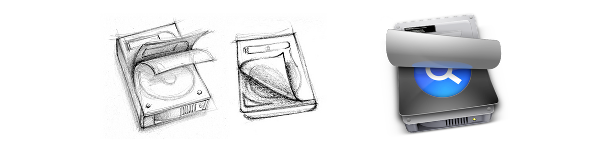 Baumann's SmartBackup sketches and production icon.