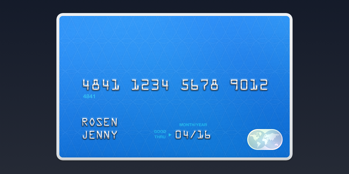 Stripe payments credit card illustration.