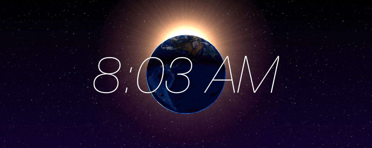 Pranav Pramod's Earth screensaver.