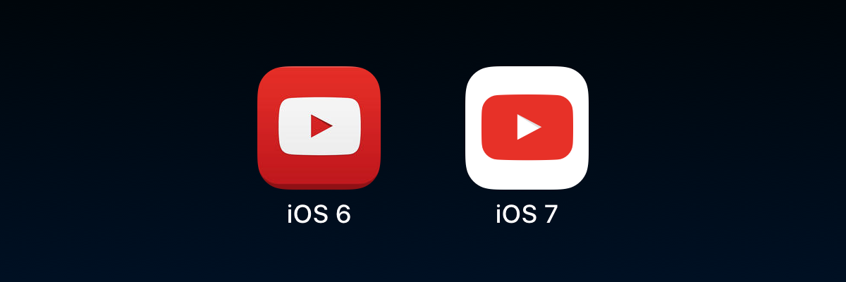 YouTube's white icon.