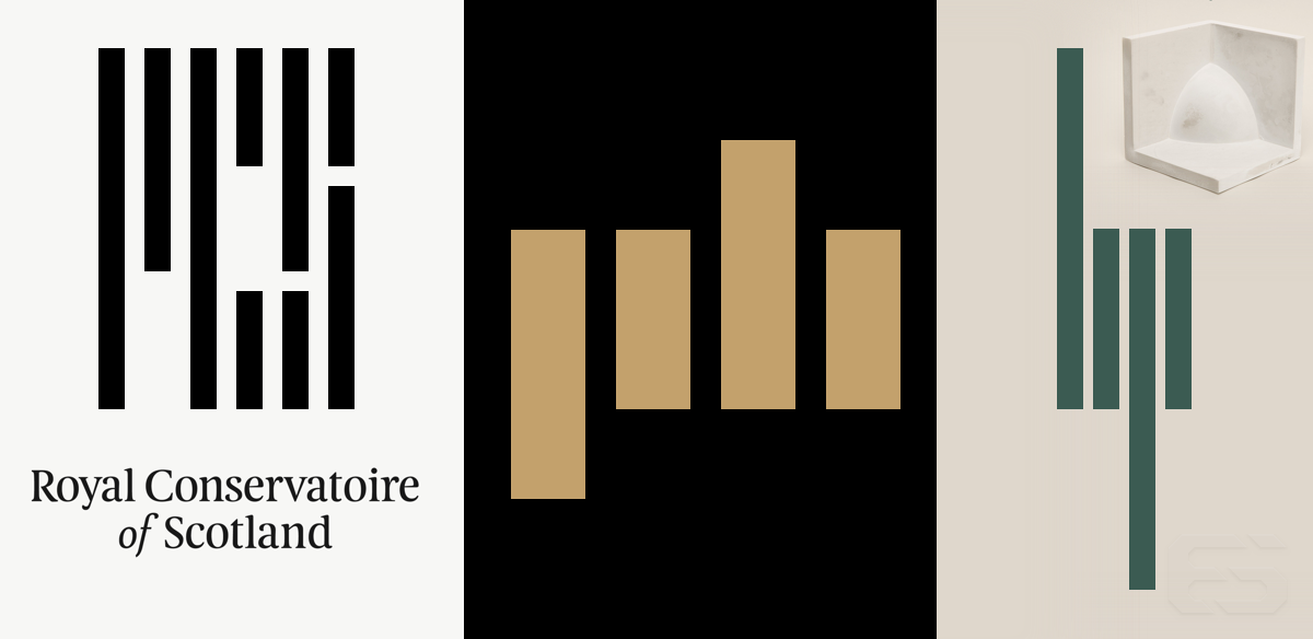 The logos for the Royal Conservatoire of Scotland, Premium Beat, and Heathered Pearls on the 2015 album Body Complex.