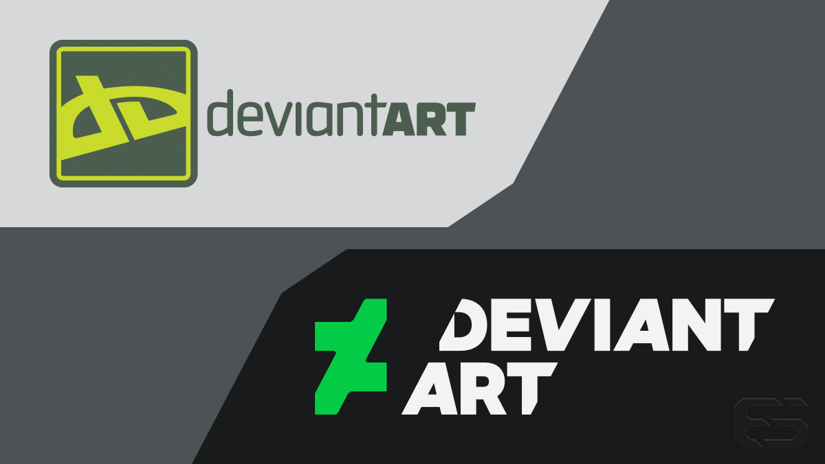 The old and new DeviantArt lockups.
