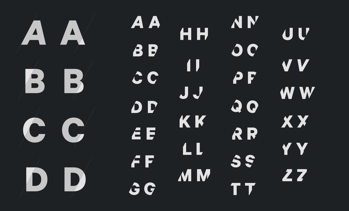 Sliced letterforms exposed the rebelliousness of DeviantArt.