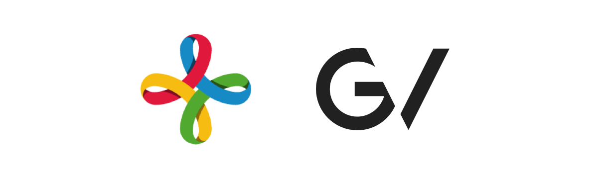 The original Google Ventures logo (left) and the final Google Ventures logo (right.)