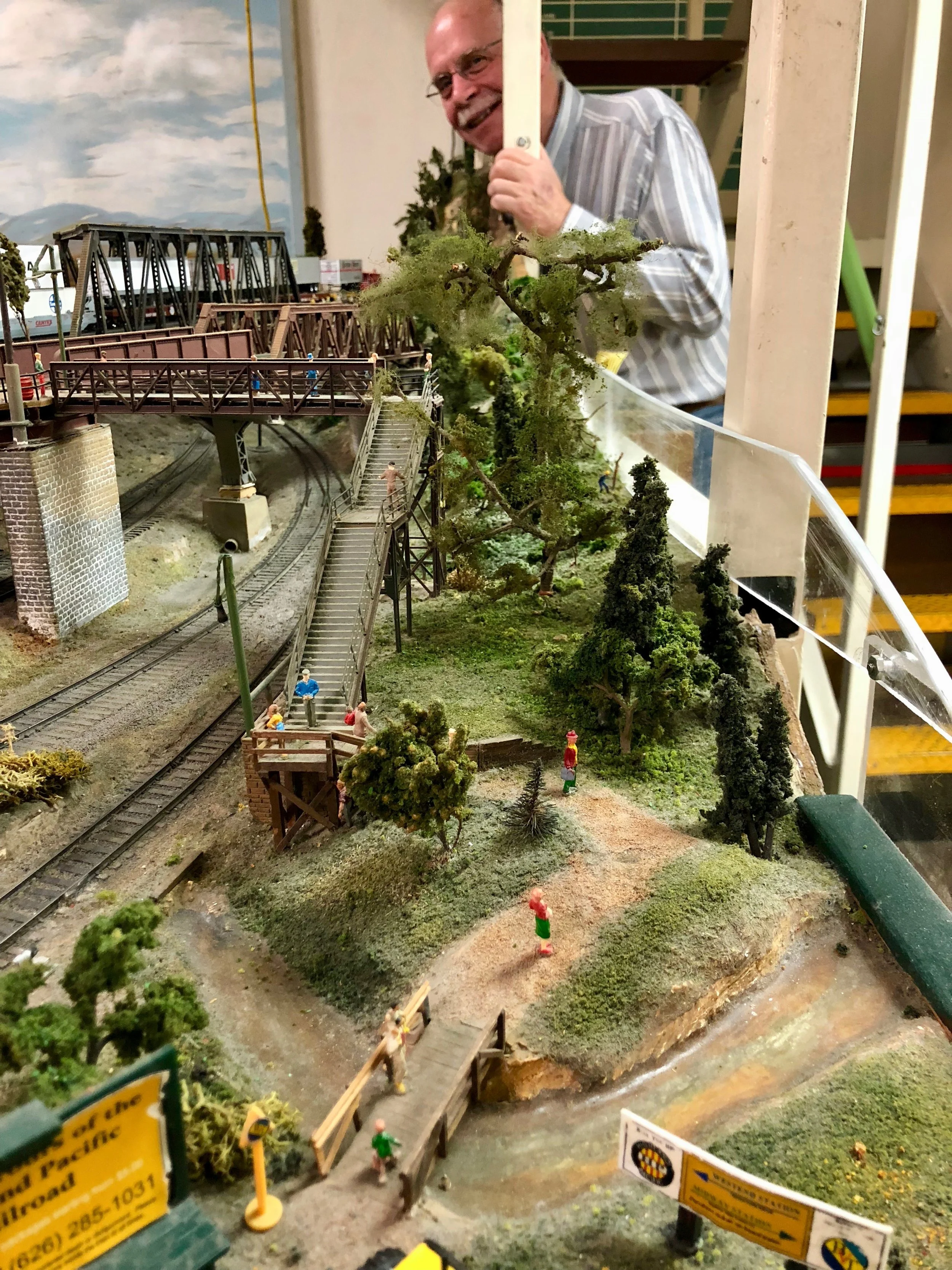 Gerry overlooks his recent handiwork. 