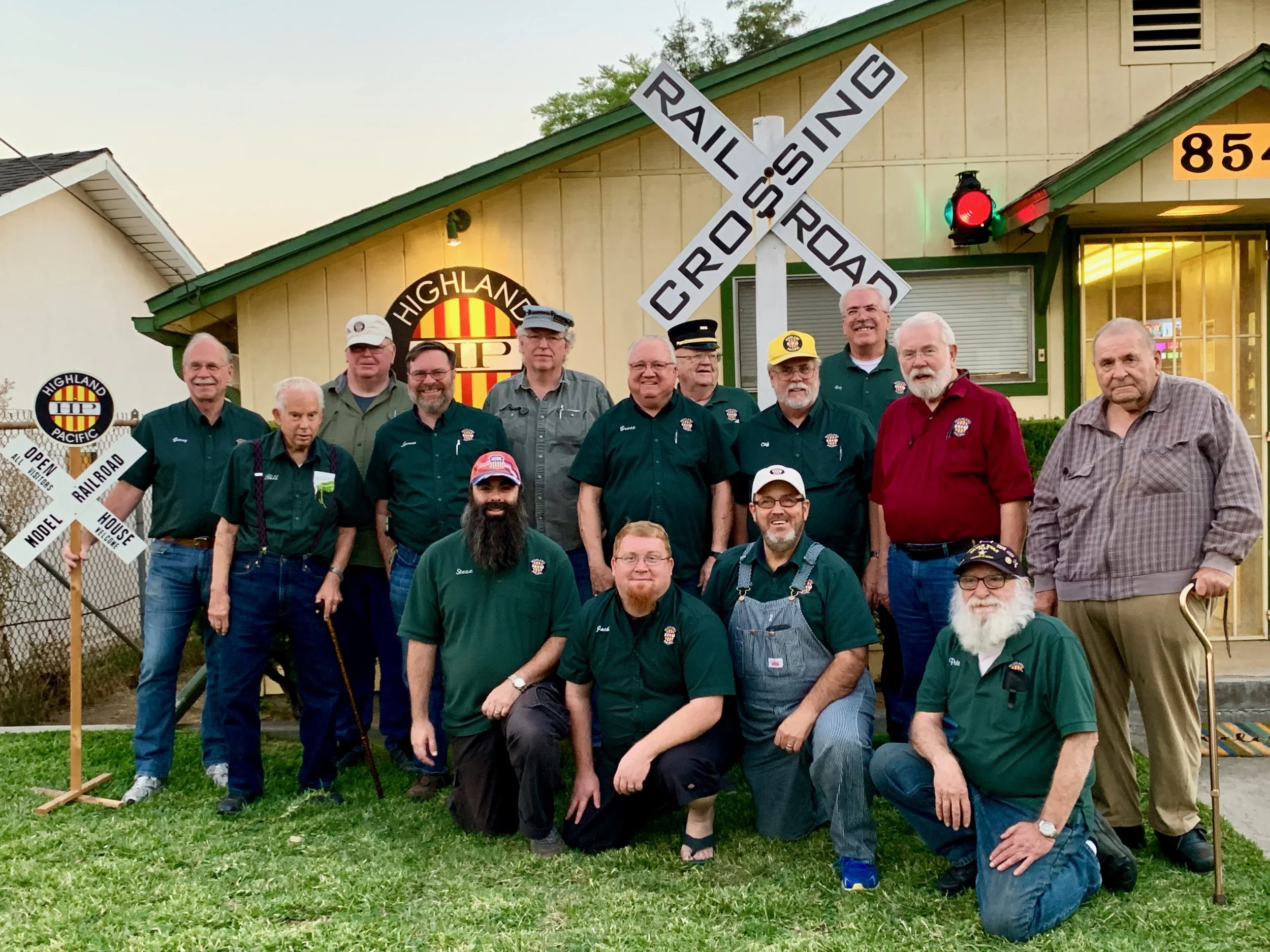 The Open House Operating Crew on the Final Day of the 70th Anniversary Highland Park Society of Model Railroad Engineers, Inc. Open House