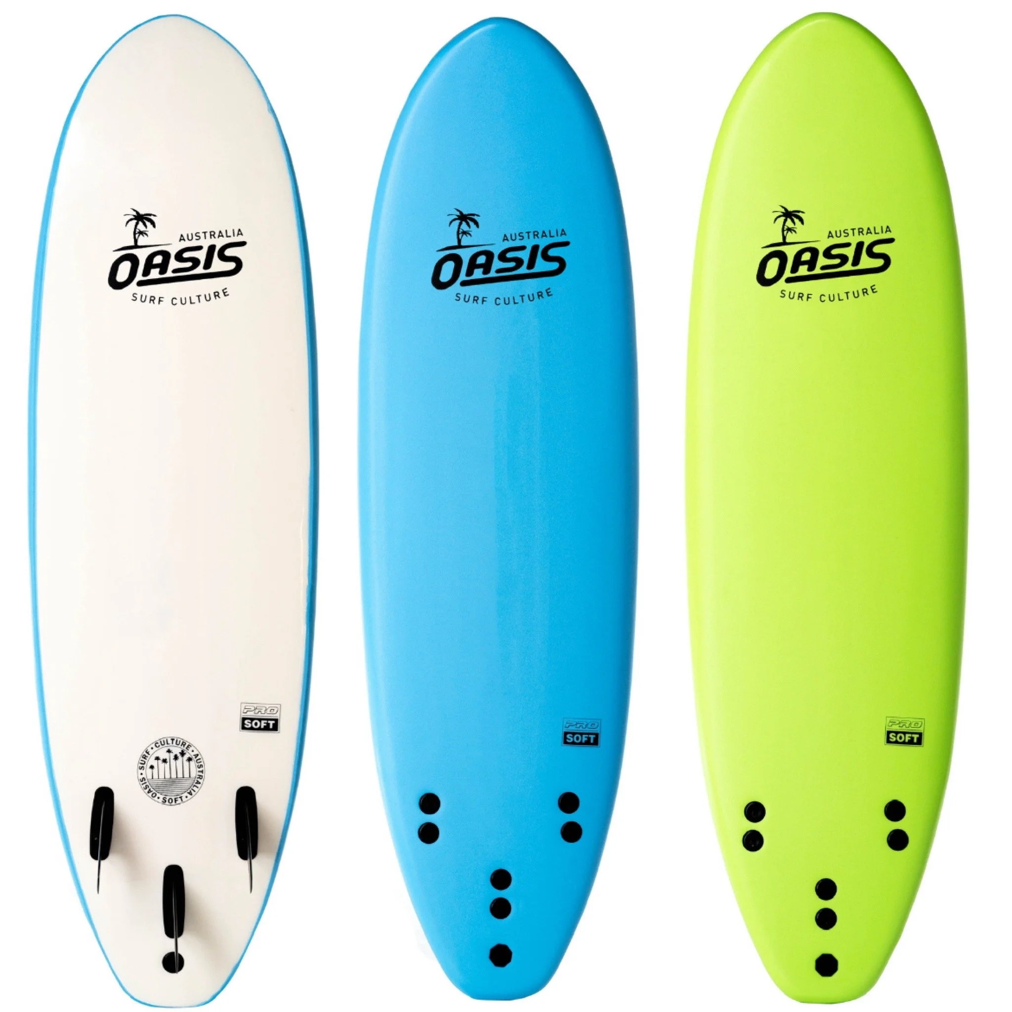 Oasis Prosoft Soft Surfboard. 5'10,  6'6 and 7'2.