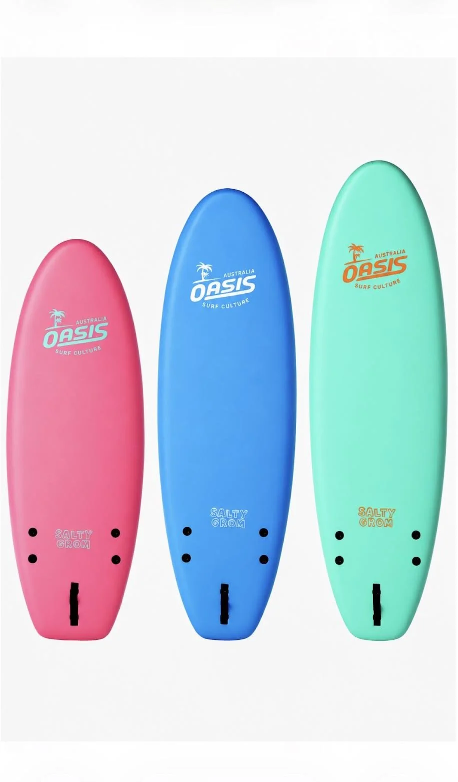 Oasis Salty Grom Soft Surfboards - 5ft, 5'6, 6ft.
