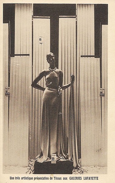 Postcard, Galeries Lafayette, c. 1925-1930, Paris, via Diktats