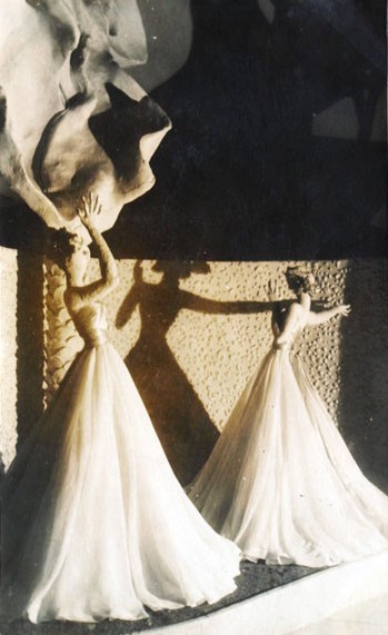 Otto Wols, Lucien Lelong designs at the Pavillon de l'élégance, 1937, Paris, via Diktats