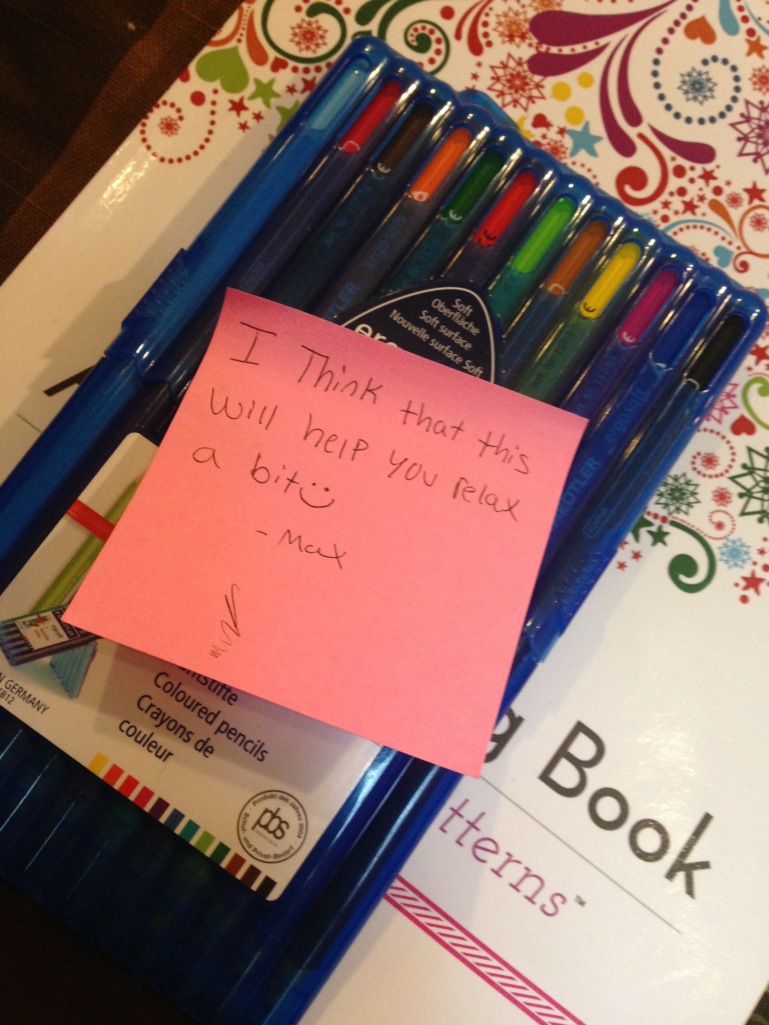 My son left me a little hint this weekend when I was buried in paperwork!