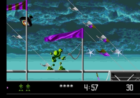 VectorMan is Sega's equivalent of Donkey Kong. They rendered... a robot with attitude.