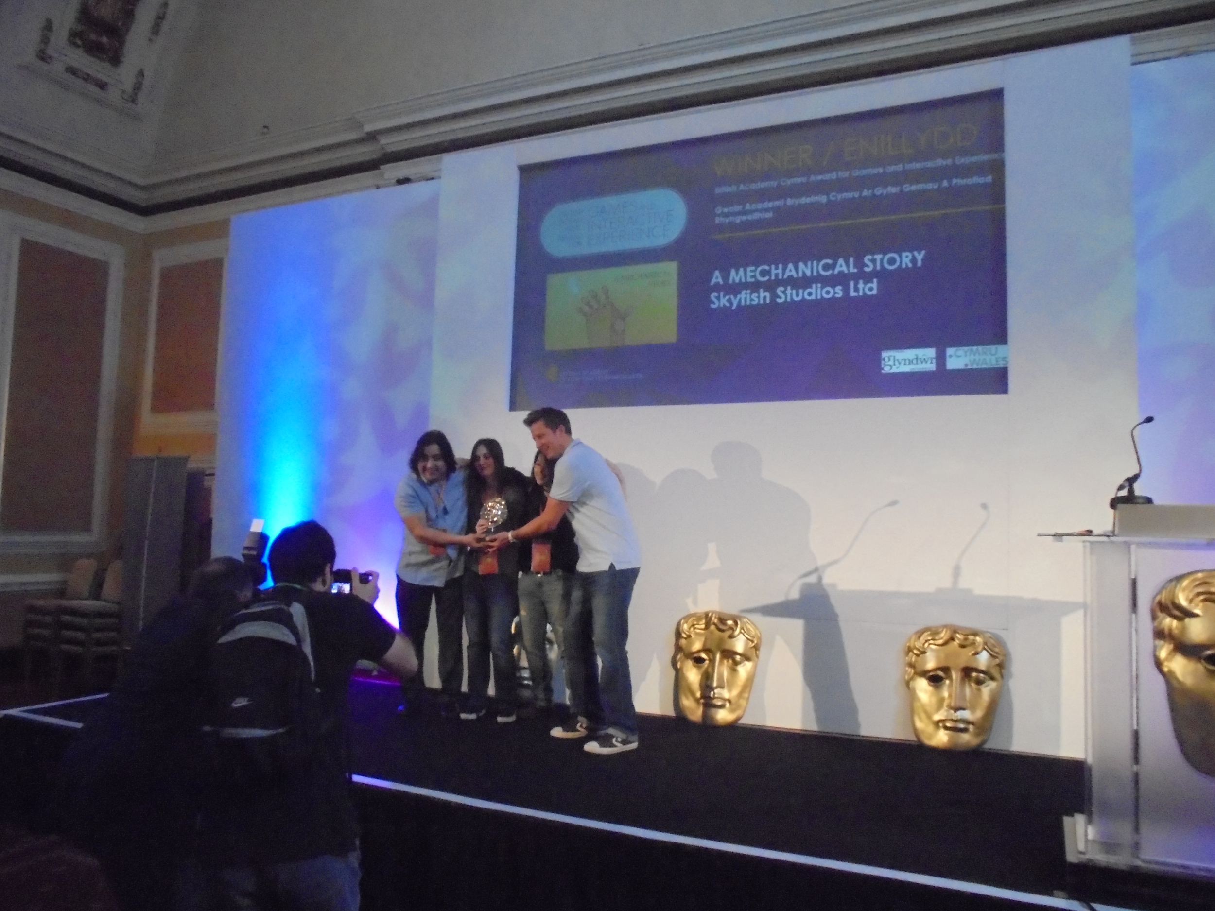 Game of the Year winners Skyfish Studios Ltd with there title A Mechanical Story.