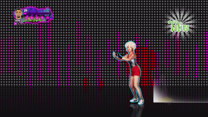 This is who I was referring to as "Lady Gaga's little sister" and as you can see, she is twerking unconvincingly in front of the sort of screen the Big Show might slam Roman Reigns' head into as he comes out from backstage.