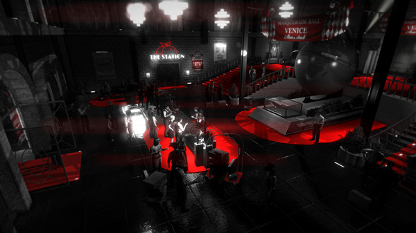 Many scenes open with a sweeping overview, such as this one at a cable car station