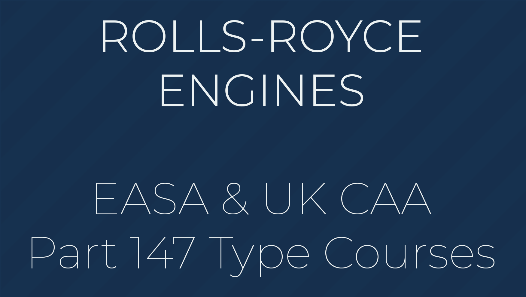 Rolls Royce 250 Engine Part 147 Training Courses