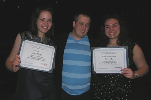 Emily Higgins (Drood), Director Tim O'Donnell, and Katharine Jordan (Princess Puffer). At the Spotlight Awards 2009.