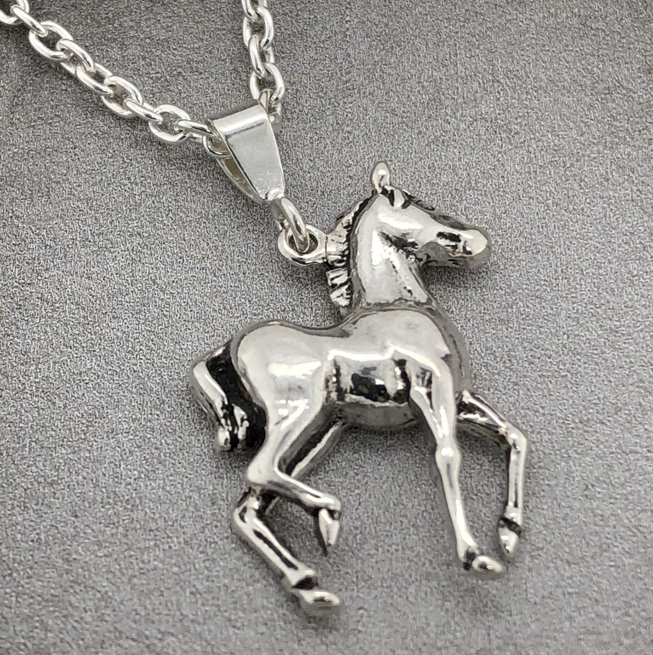Details about   Equestrian Horseback Rider Artisan Silver-Plate Glass Cabochon Pendant Necklace 