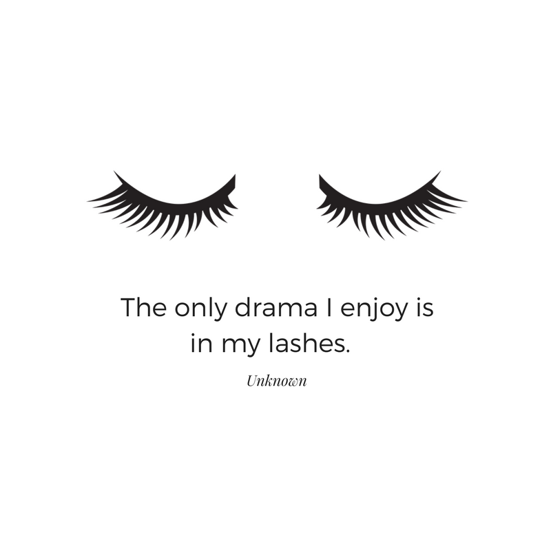 Example of a social media graphic using an eyelash icon from the Haute Stock Library.