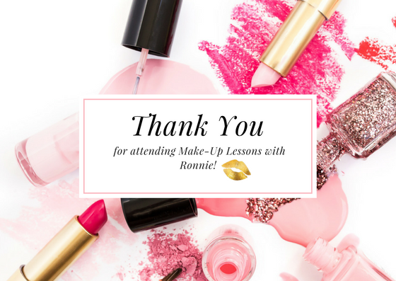 Example of a printed Thank You Card created using a stock photo as a background and then adding a simple white overlay and frame in Canva. Topping it off with a gold foil lip icon from the Haute Stock Library keeps the stationary branding consistent.