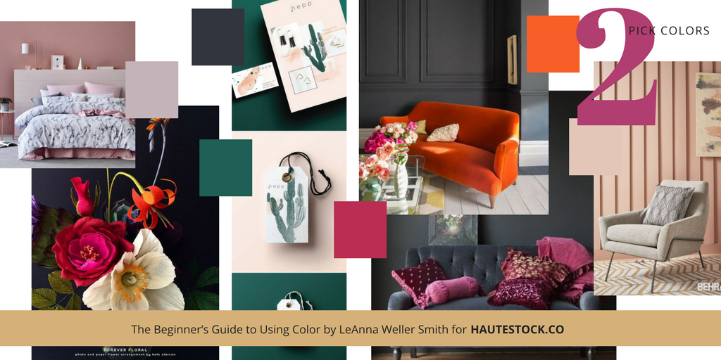 Examples for how to use images to inspire your perfect brand color palette!  For more tips click here!