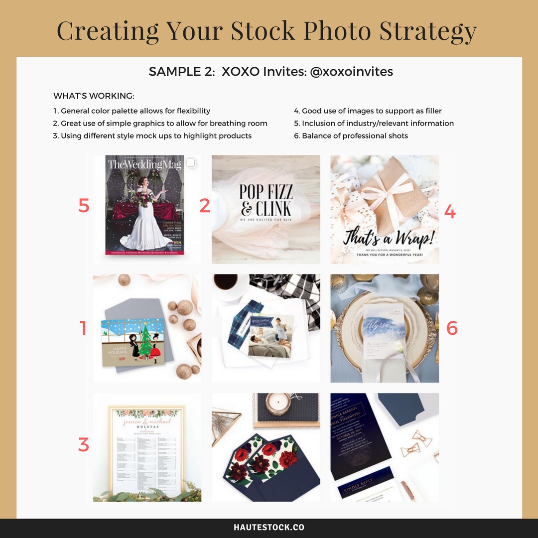 How to use mix stock photos with brand photos for a cohesive feed
